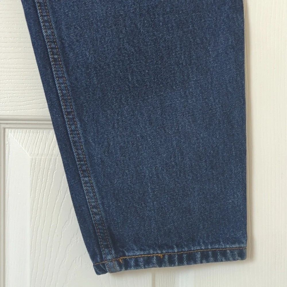 Levi's 90's Vintage 550 Dark Wash High Rise Relaxed Fit Tapered Leg Mom Jeans 18 - Picture 15 of 15